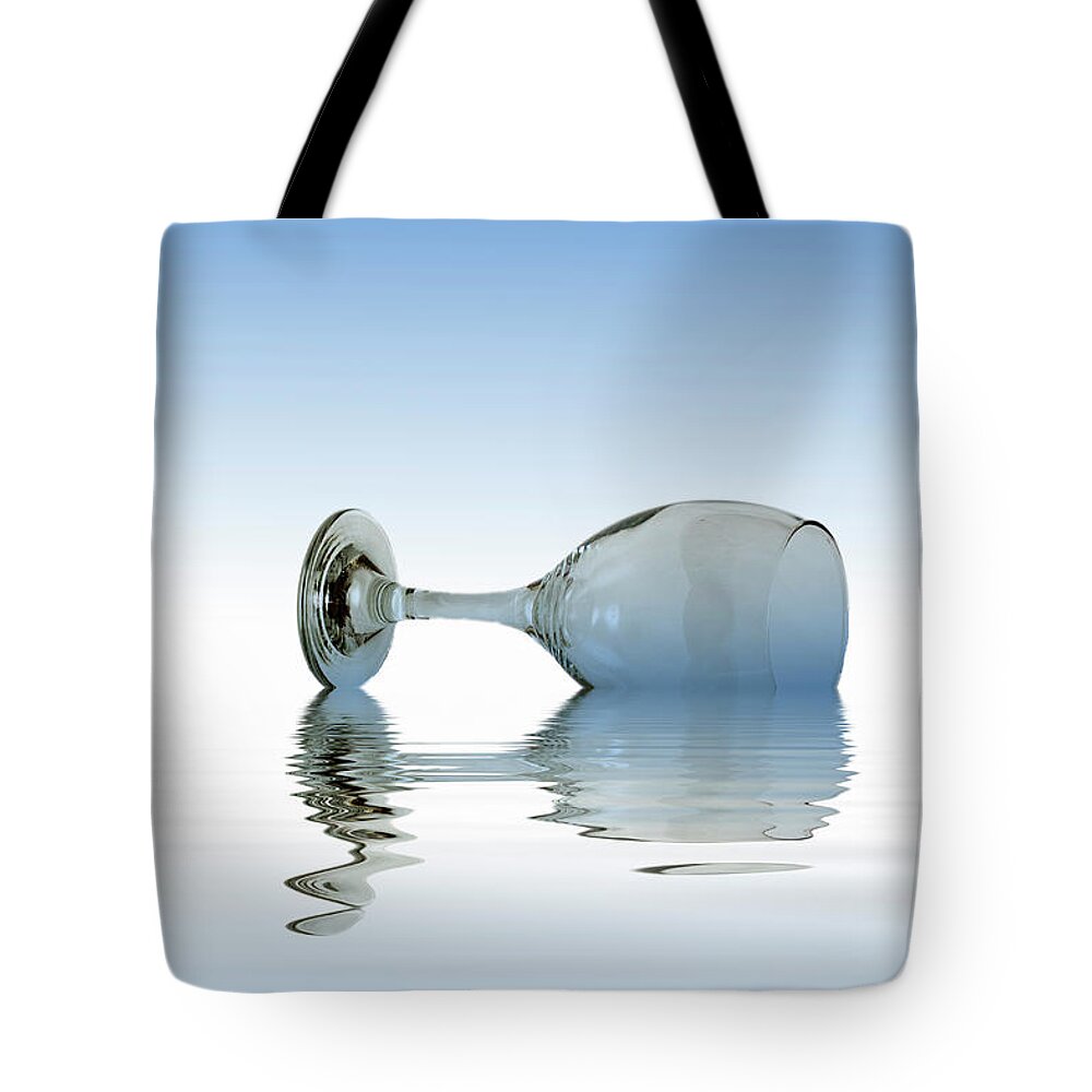 Blue Glass Tote Bag featuring the photograph Blue Glass by David French