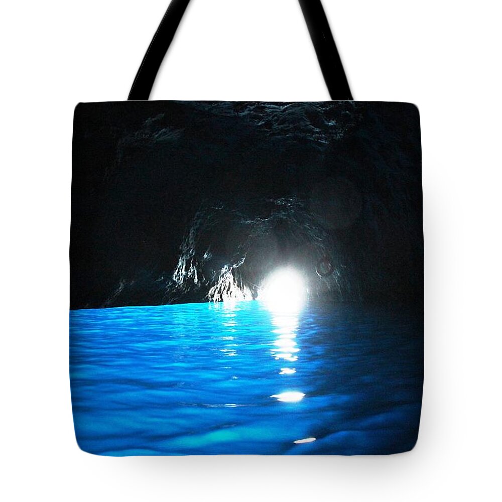 Amalfi Coast Tote Bag featuring the photograph Blue Grotto Capri by Donn Ingemie