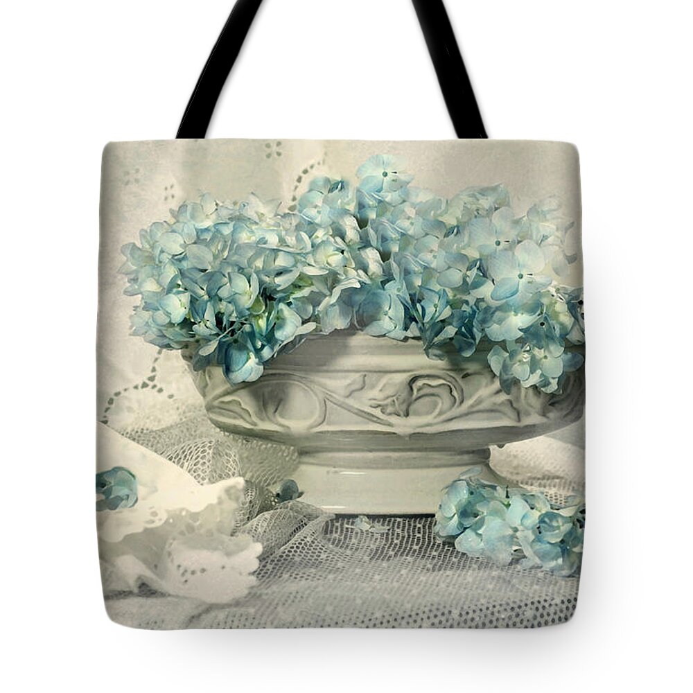 Still Life Tote Bag featuring the photograph Blue Heart by Diana Angstadt