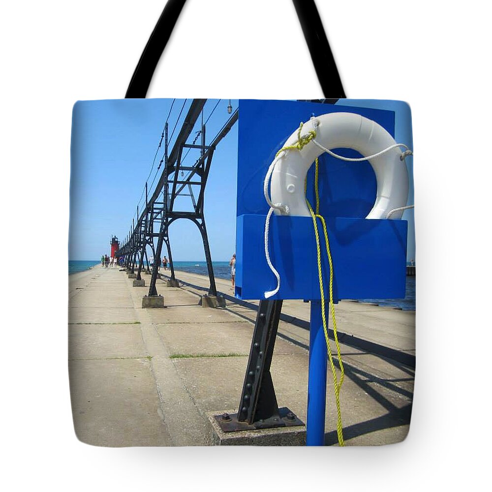 Harbour Tote Bag featuring the photograph Blue by Heather Holloman