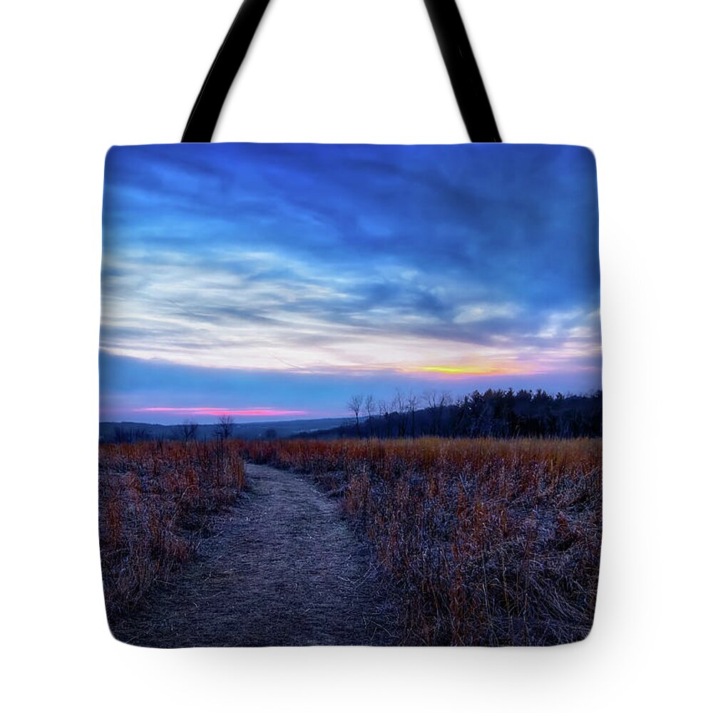 Wisconsin Landscape Tote Bag featuring the photograph Blue Hour after Sunset at Retzer Nature Center by Jennifer Rondinelli Reilly - Fine Art Photography