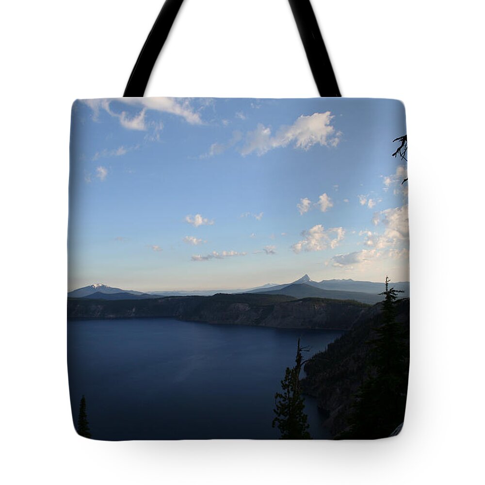 Dylan Punke Tote Bag featuring the photograph Blue Lookout Full Color by Dylan Punke