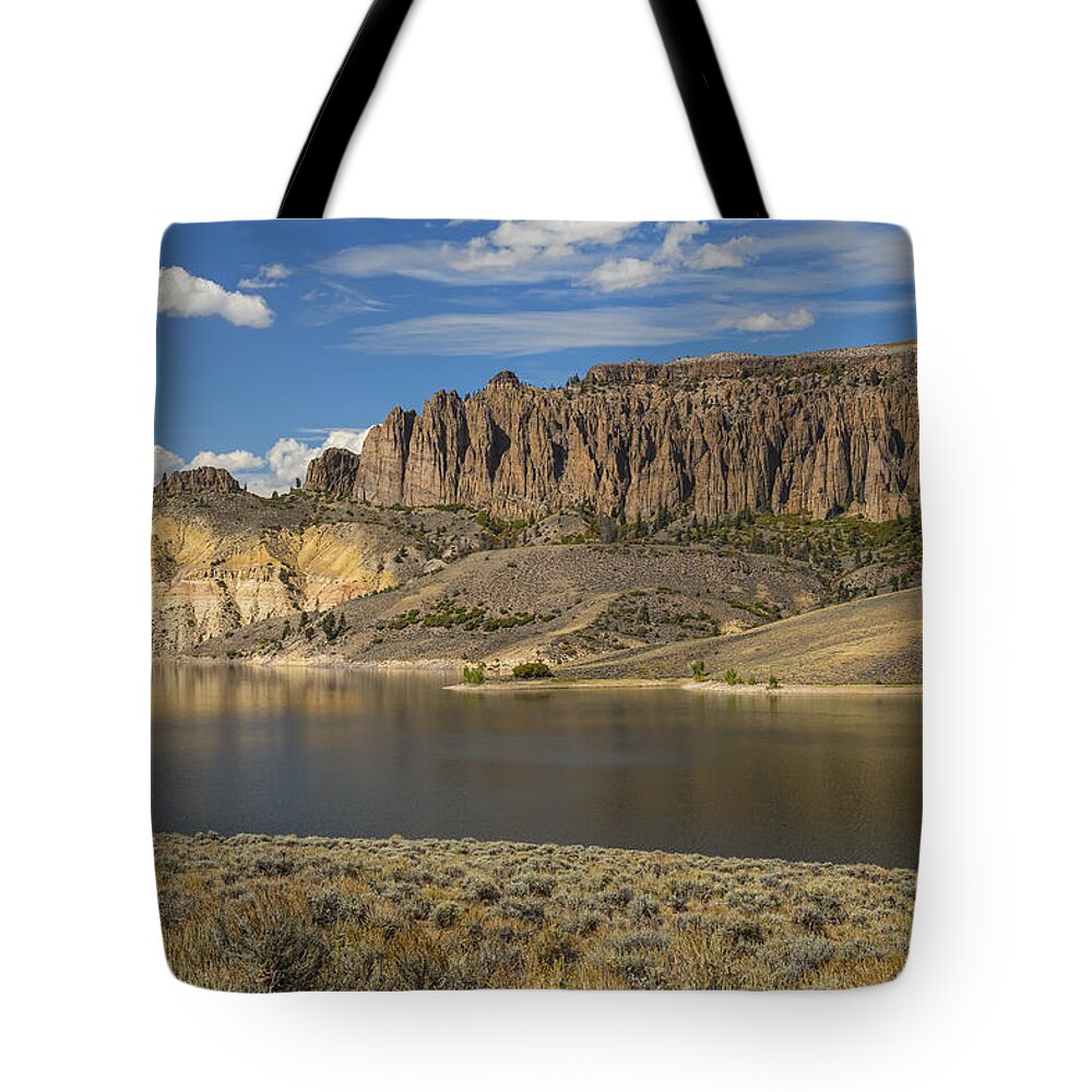 Scenic Tote Bag featuring the photograph Blue Mesa Dillon Pinnacles by James BO Insogna