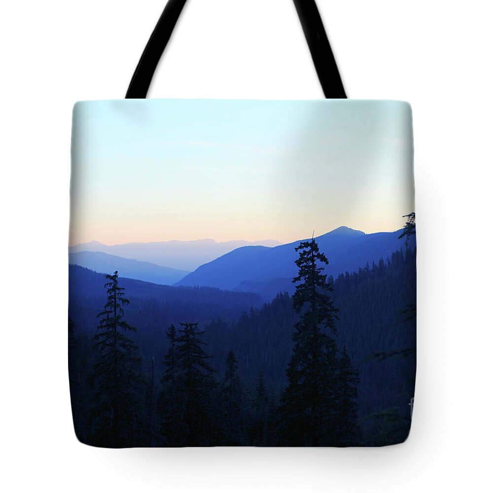 Blue Tote Bag featuring the photograph Blue Mountain Layers by Rich Collins