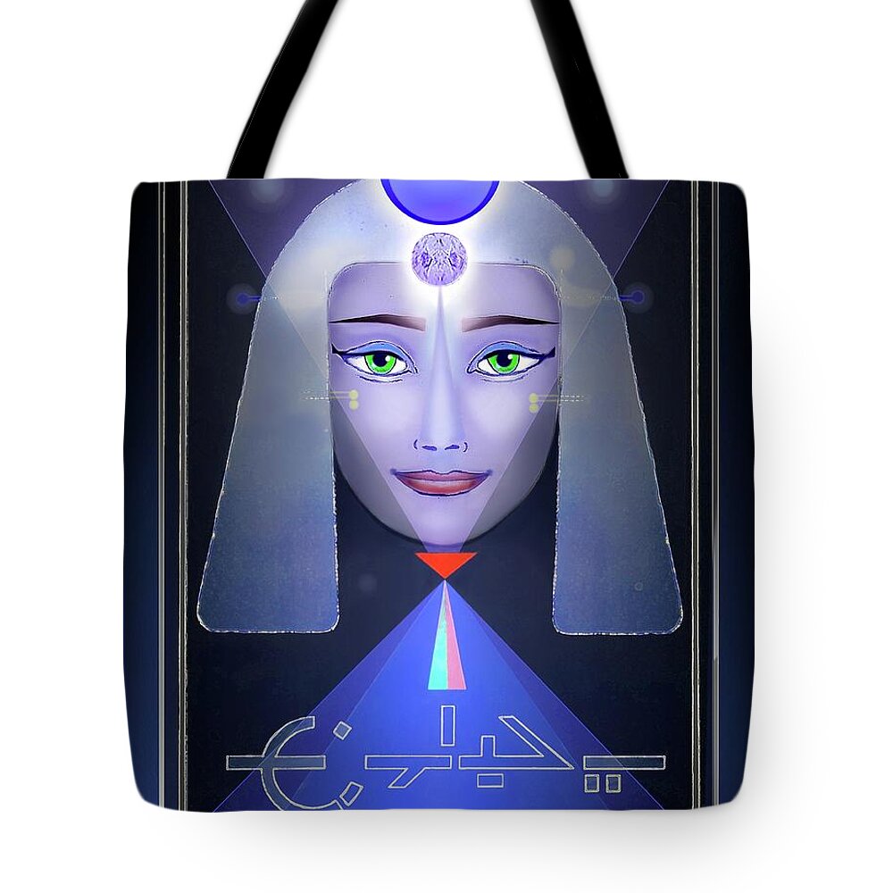 Guardian Tote Bag featuring the digital art Blue Nile Guardian by Hartmut Jager