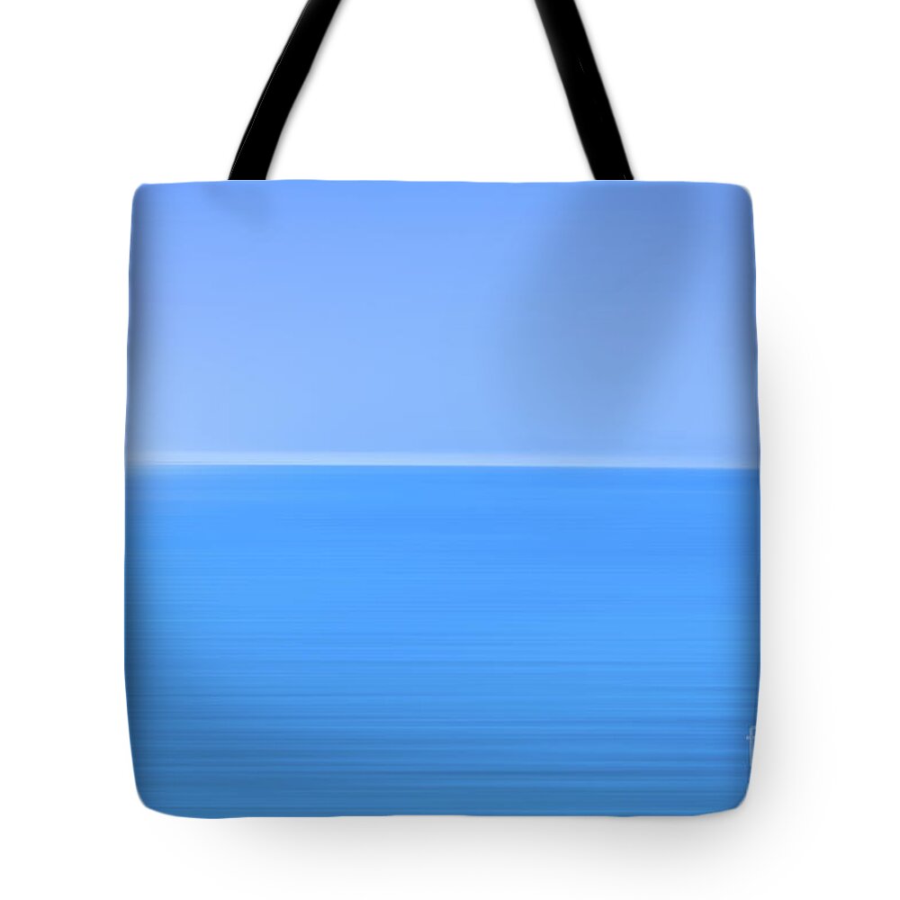 Blue Ocean Blur Tote Bag featuring the digital art Blue Ocean Blur by Randy Steele
