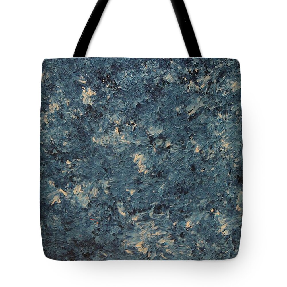 Abstract Tote Bag featuring the drawing Blue Ocean by David Barnicoat