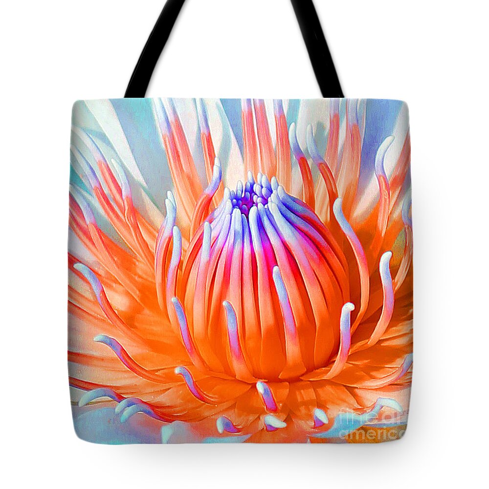 Blue Orange Lily Tote Bag featuring the photograph Blue Orange Lily by Jennifer Robin