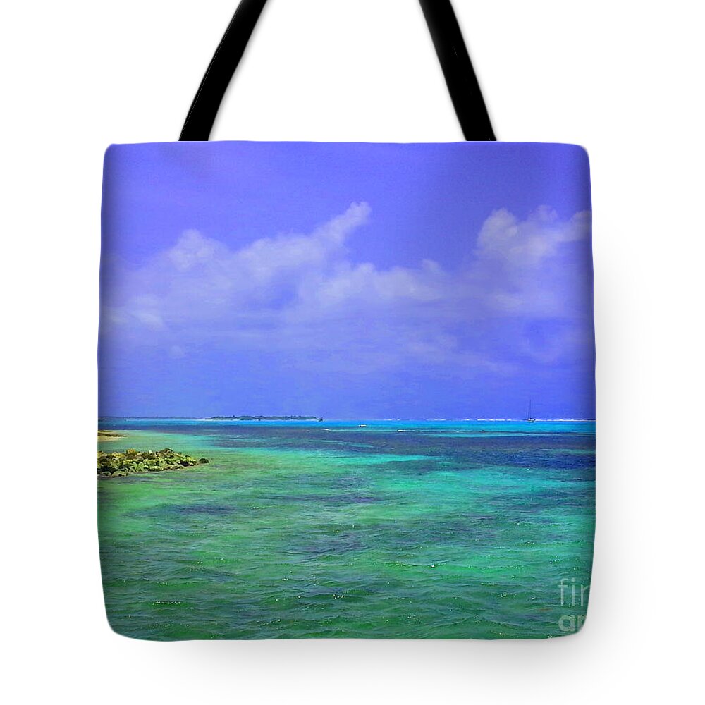 Tropical Tote Bag featuring the photograph Blue Paradise by Jerome Wilson