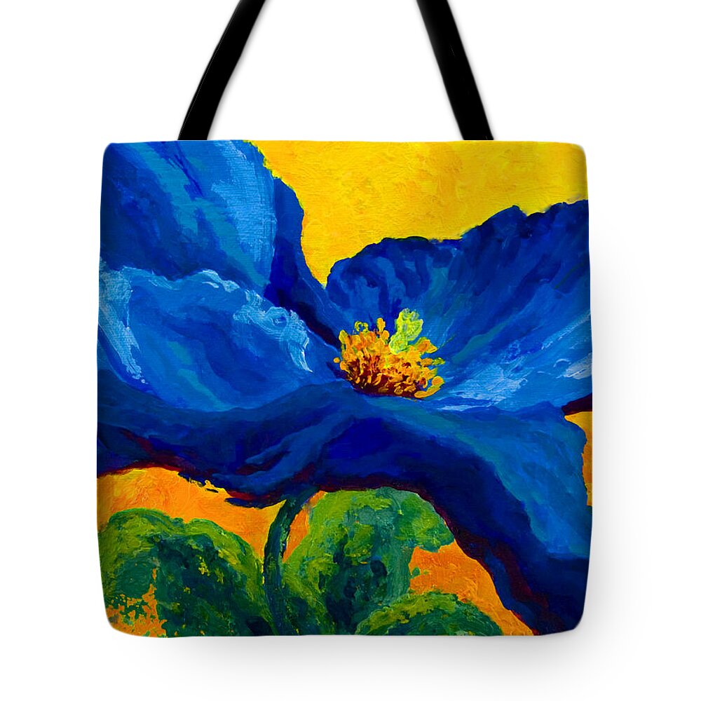 Poppies Tote Bag featuring the painting Blue Poppy by Marion Rose