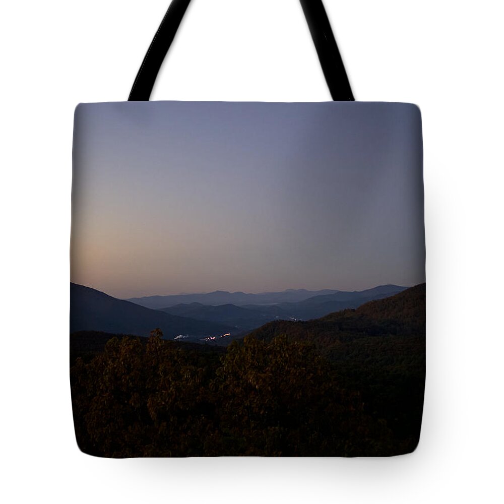 Mountains Tote Bag featuring the photograph Blue Ridge Dawn by Lara Morrison