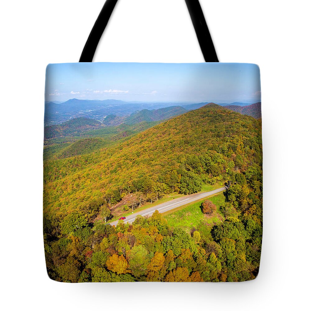 Parkway Tote Bag featuring the photograph Blue Ridge Parkway11 by Star City SkyCams
