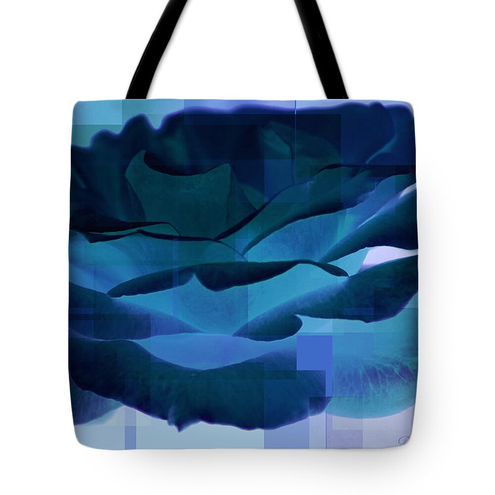 Rose Tote Bag featuring the photograph Blue Rose by Donna Bentley