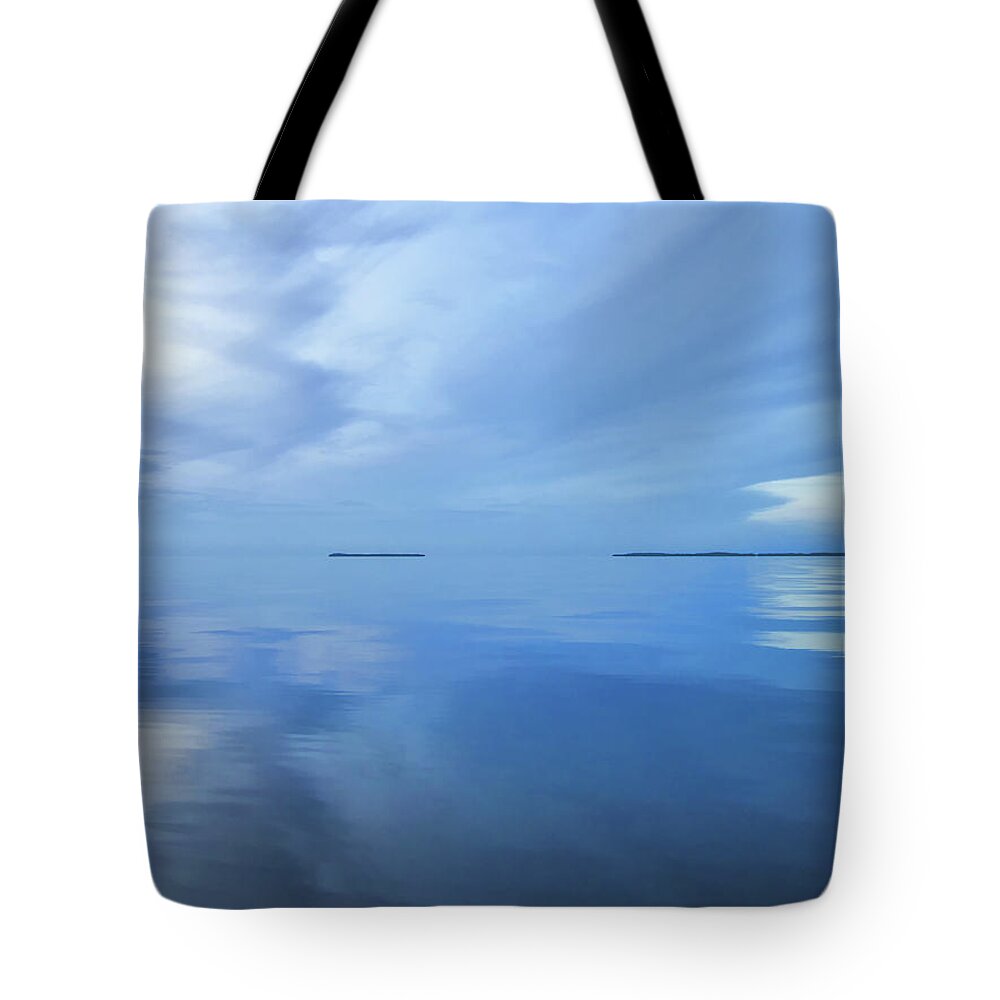 Seascape Tote Bag featuring the photograph Blue Serenity by Louise Lindsay
