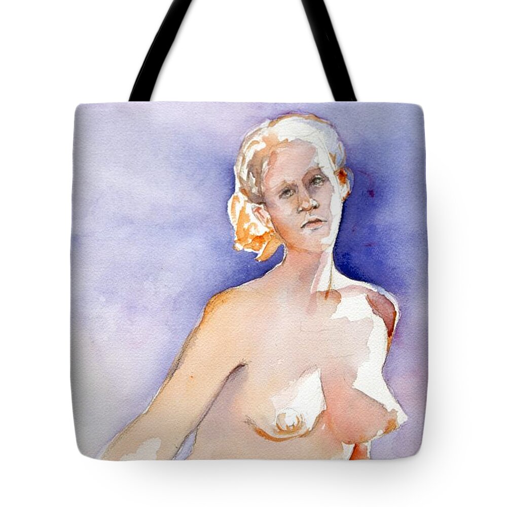 Full Body Tote Bag featuring the painting Blue Sky by Barbara Pease