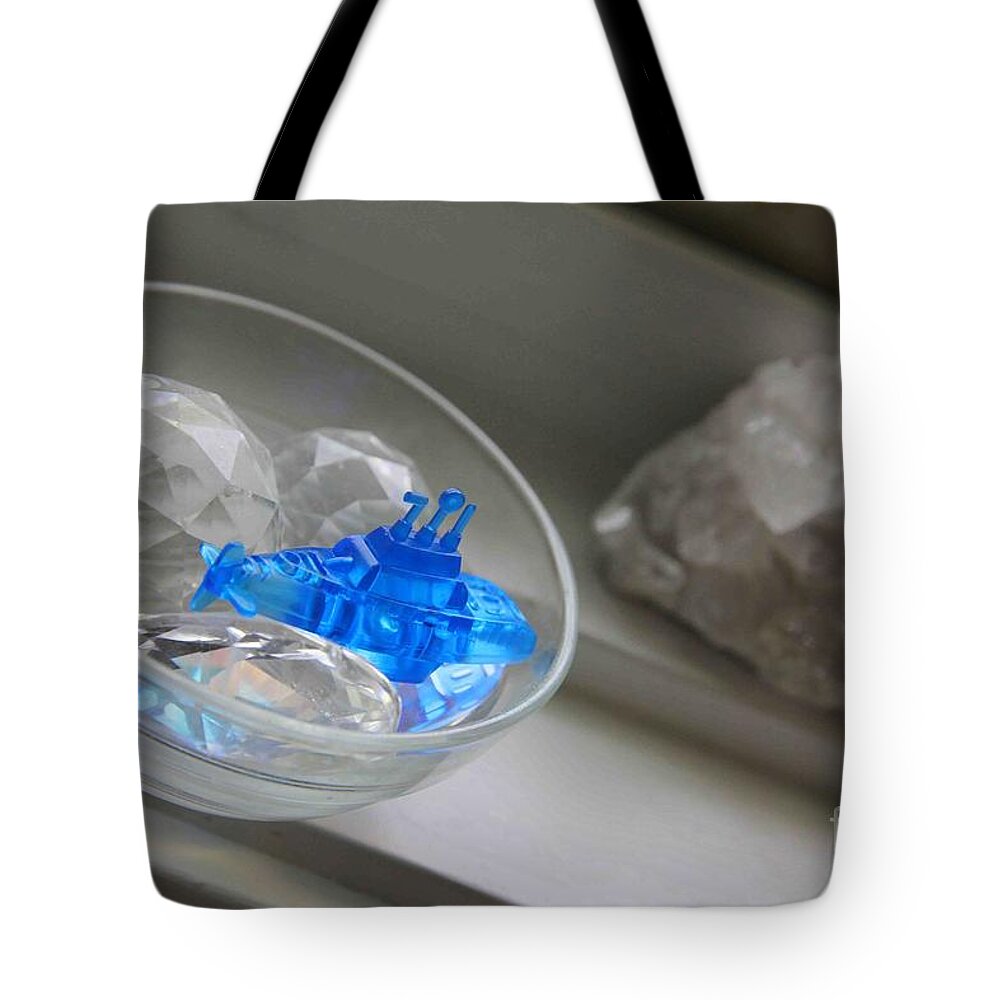 Blue Submarine Tote Bag featuring the photograph Blue Submarine by David Frederick