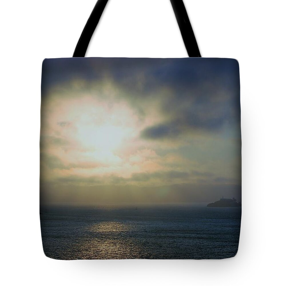 Blue Sky Tote Bag featuring the photograph Blue sunset by Maria Aduke Alabi