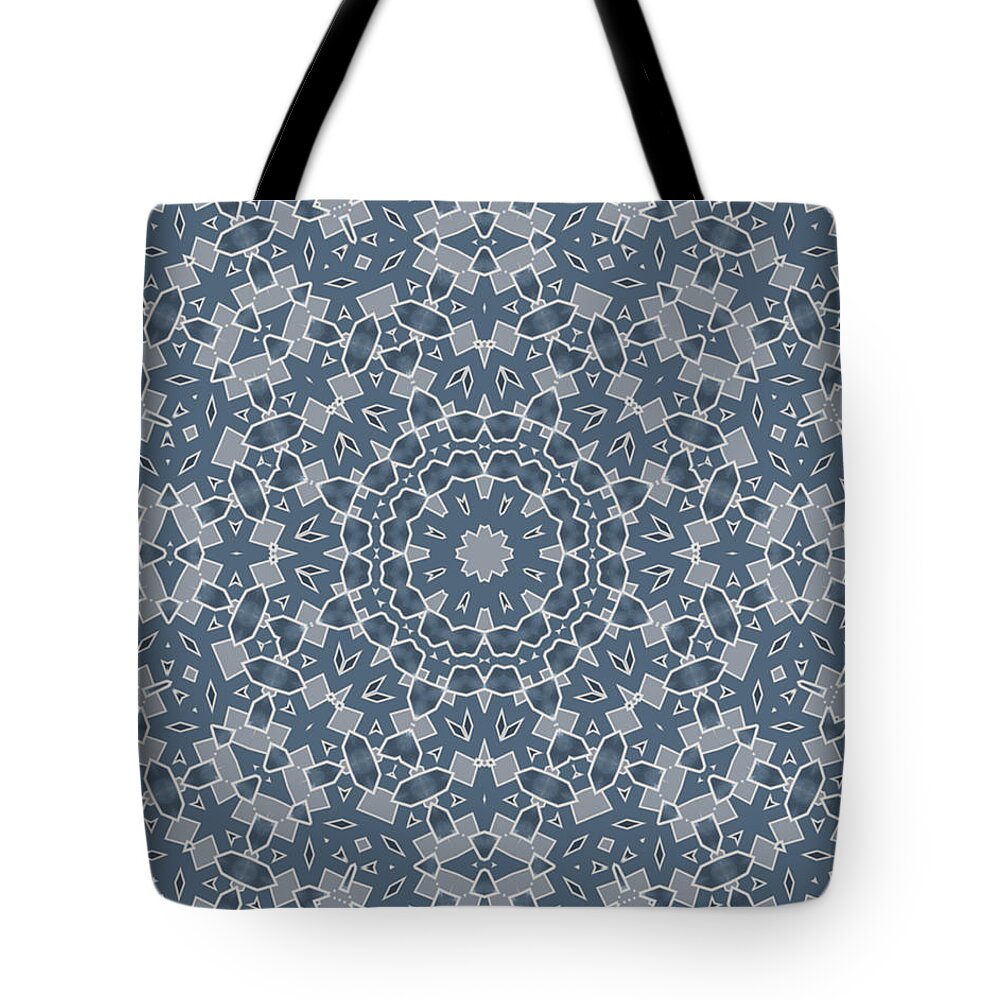 Blue Winter Tote Bag featuring the digital art Blue Winter 3 by Lynn Evenson