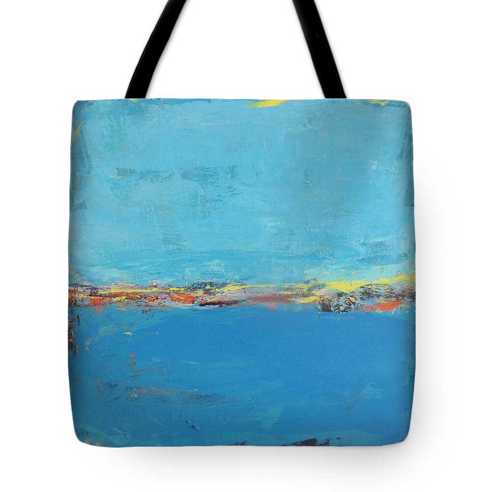 Art Tote Bag featuring the painting Blue World by Francine Ethier