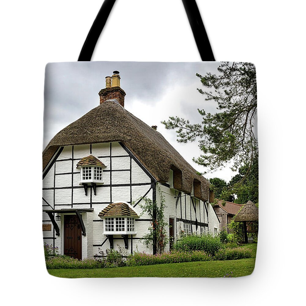 England Tote Bag featuring the photograph Bluebell cottage by Shirley Mitchell