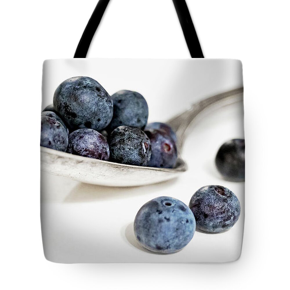 Blueberries Tote Bag featuring the photograph Blueberries for... by Holly Ross