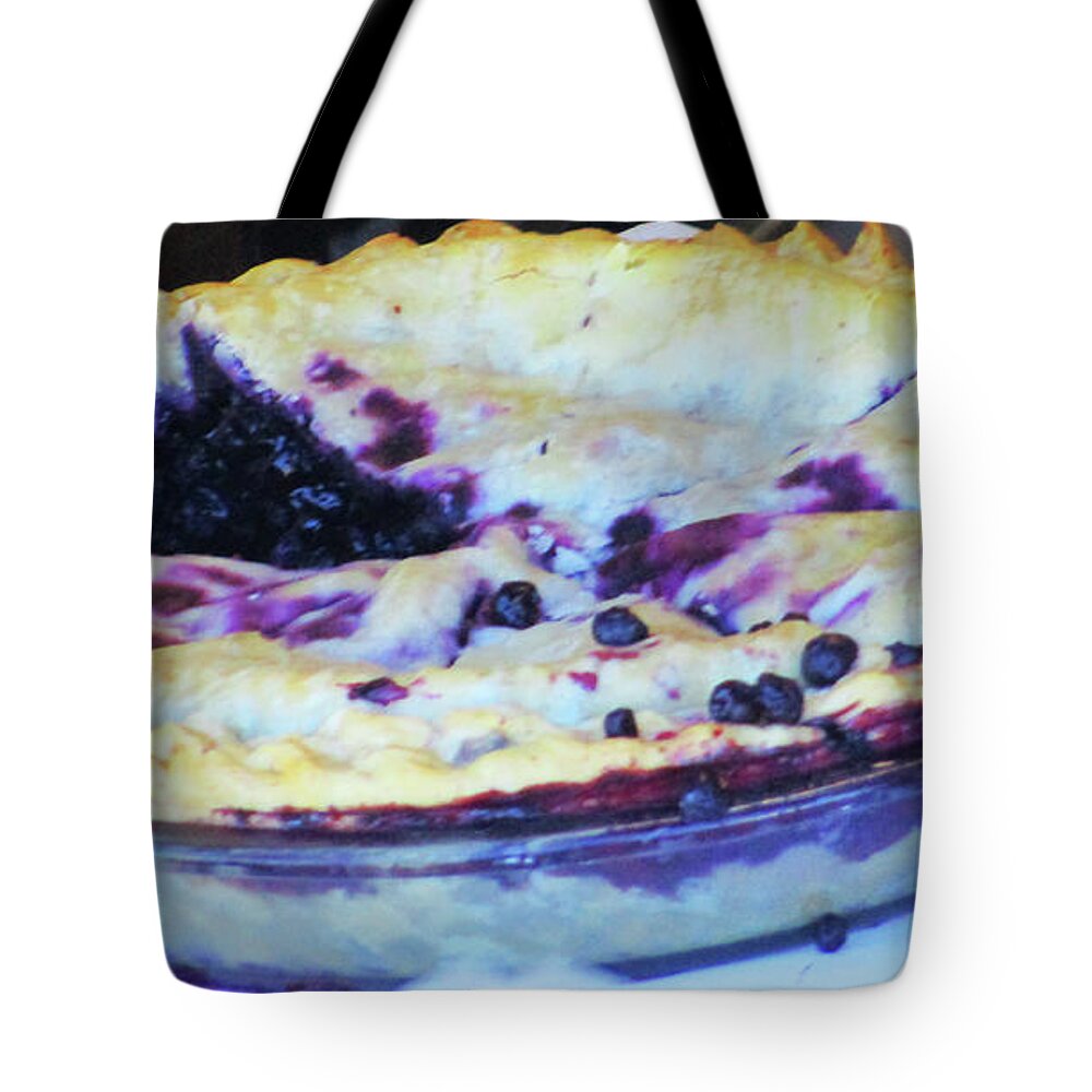 Blueberry Pie Tote Bag featuring the photograph Blueberry Pie by Randall Weidner