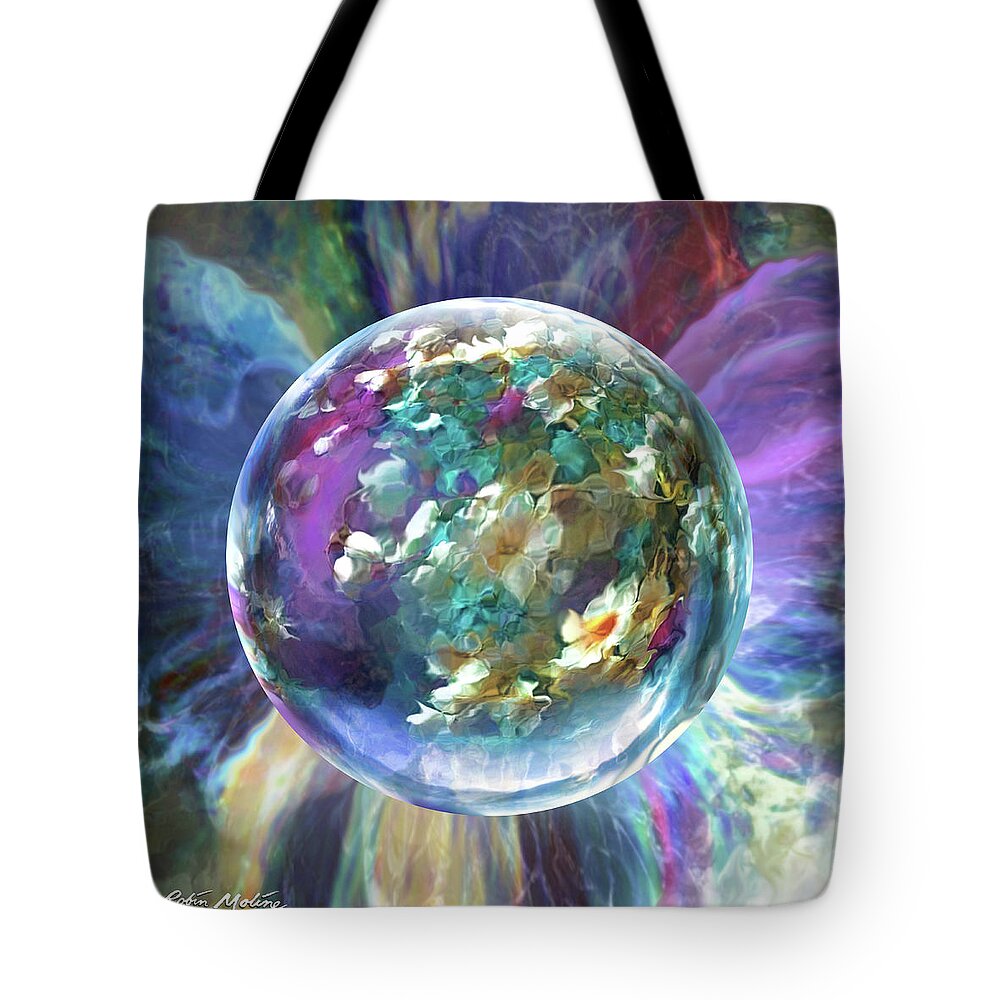 Bouquets Tote Bag featuring the digital art Blues Bouquet by Robin Moline