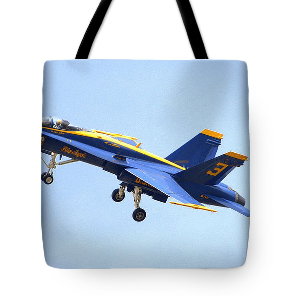 Blue Angel Tote Bag featuring the photograph Blues by Jerry Cahill