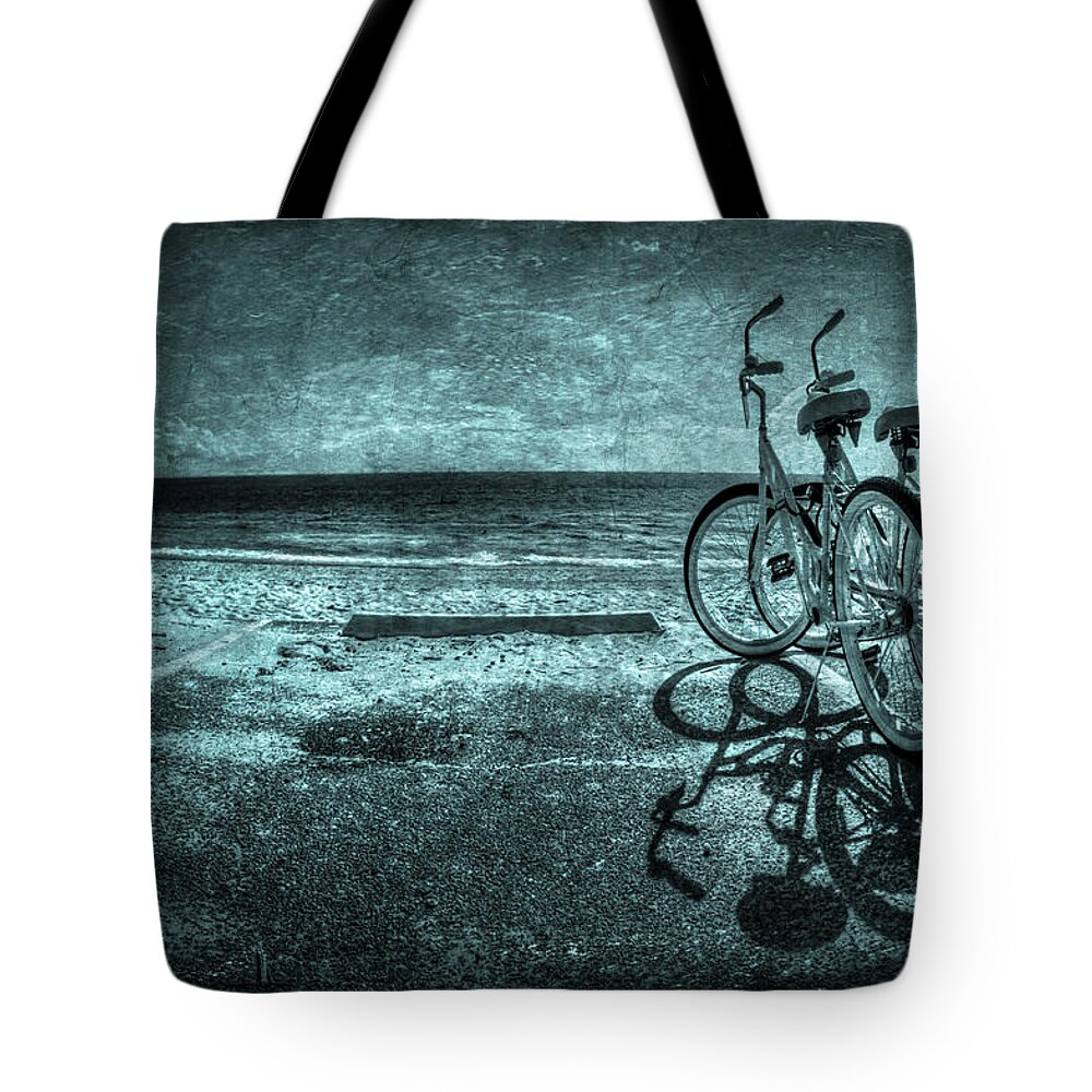 Bicycle Tote Bag featuring the photograph Bluescape by Evelina Kremsdorf
