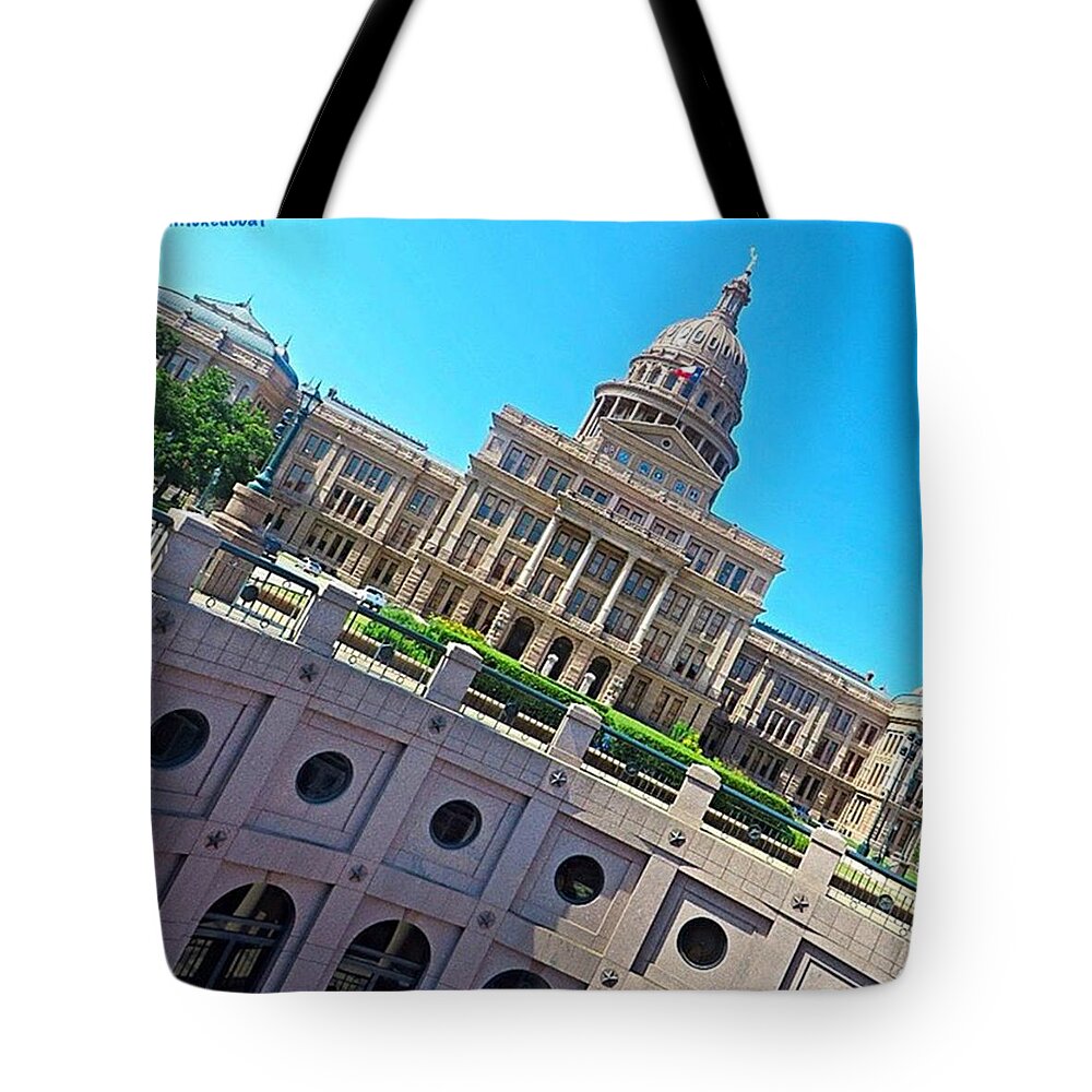 Urban Tote Bag featuring the photograph #bluesky And The Best #realestate In by Austin Tuxedo Cat