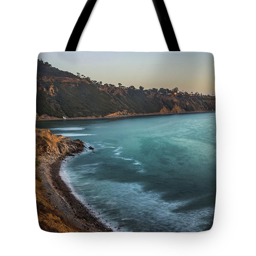 Beach Tote Bag featuring the photograph Bluff Cove Sunset by Andy Konieczny