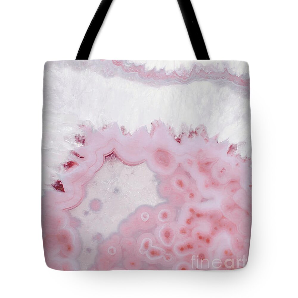 Blush Tote Bag featuring the photograph Blush Agate by Emanuela Carratoni