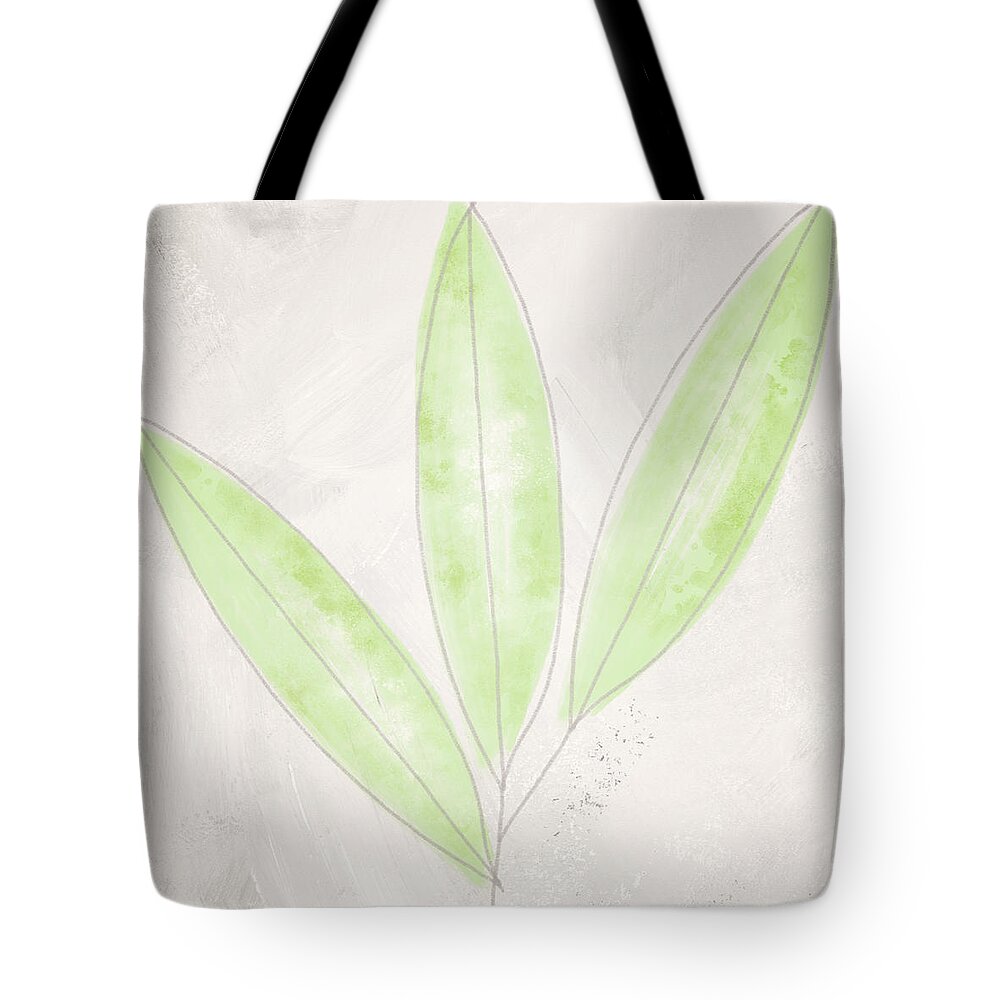 Bamboo Tote Bag featuring the mixed media Blush Bamboo- Art by Linda Woods by Linda Woods