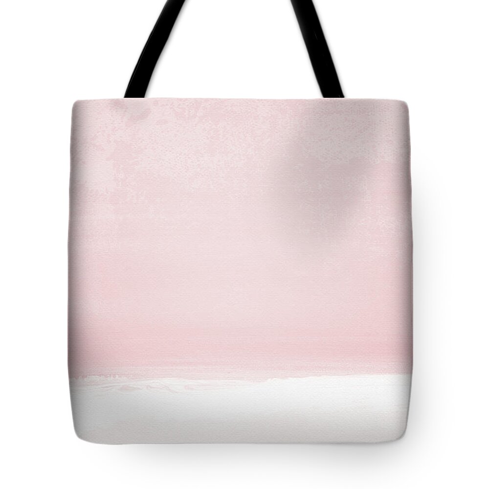 Pink Tote Bag featuring the painting Blush Sunset- Art by Linda Woods by Linda Woods