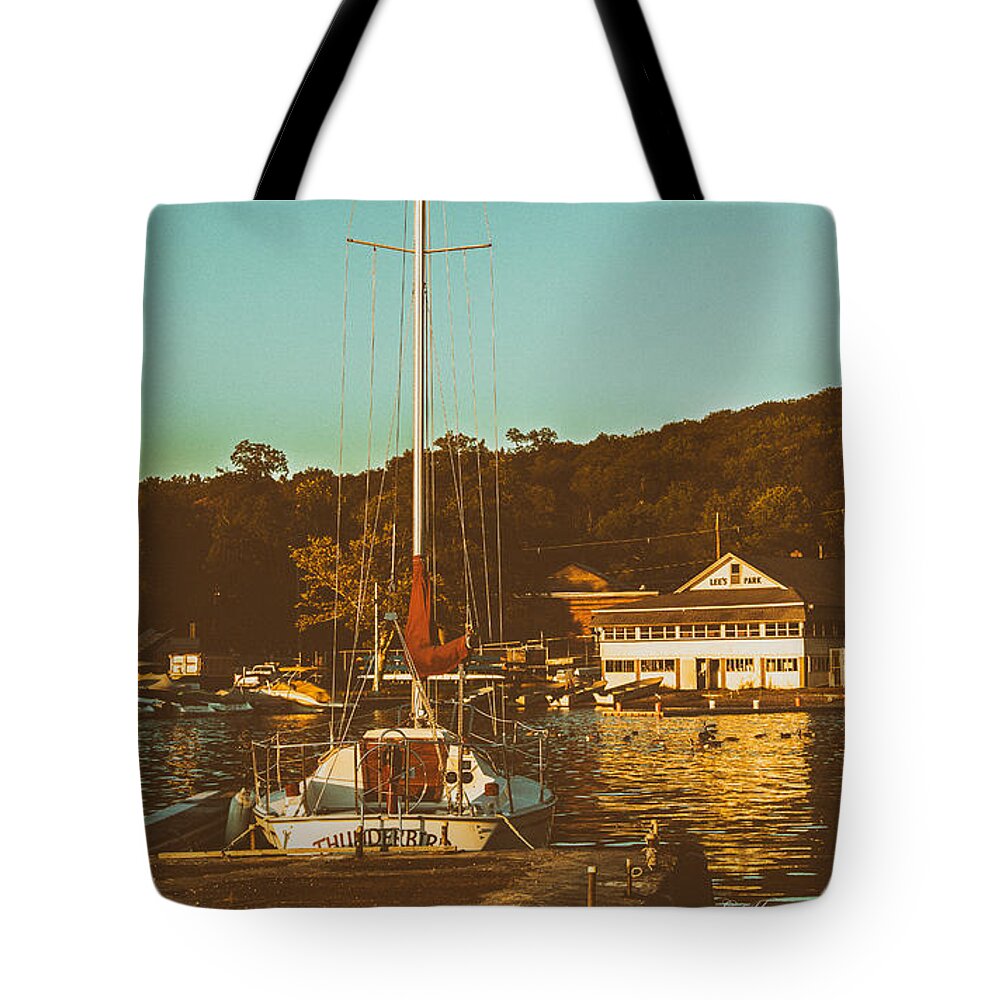 Boat Tote Bag featuring the photograph Boat at Lees Park by Eleanor Abramson