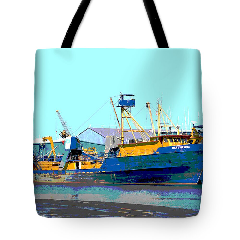 Boats Tote Bag featuring the photograph Boat Series 11 Fishing Fleet 1 Empire by Paul Gaj