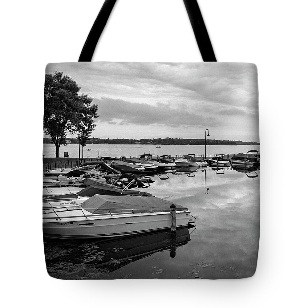 Lake Tote Bag featuring the photograph Boats at Wayzata by Susan Stone