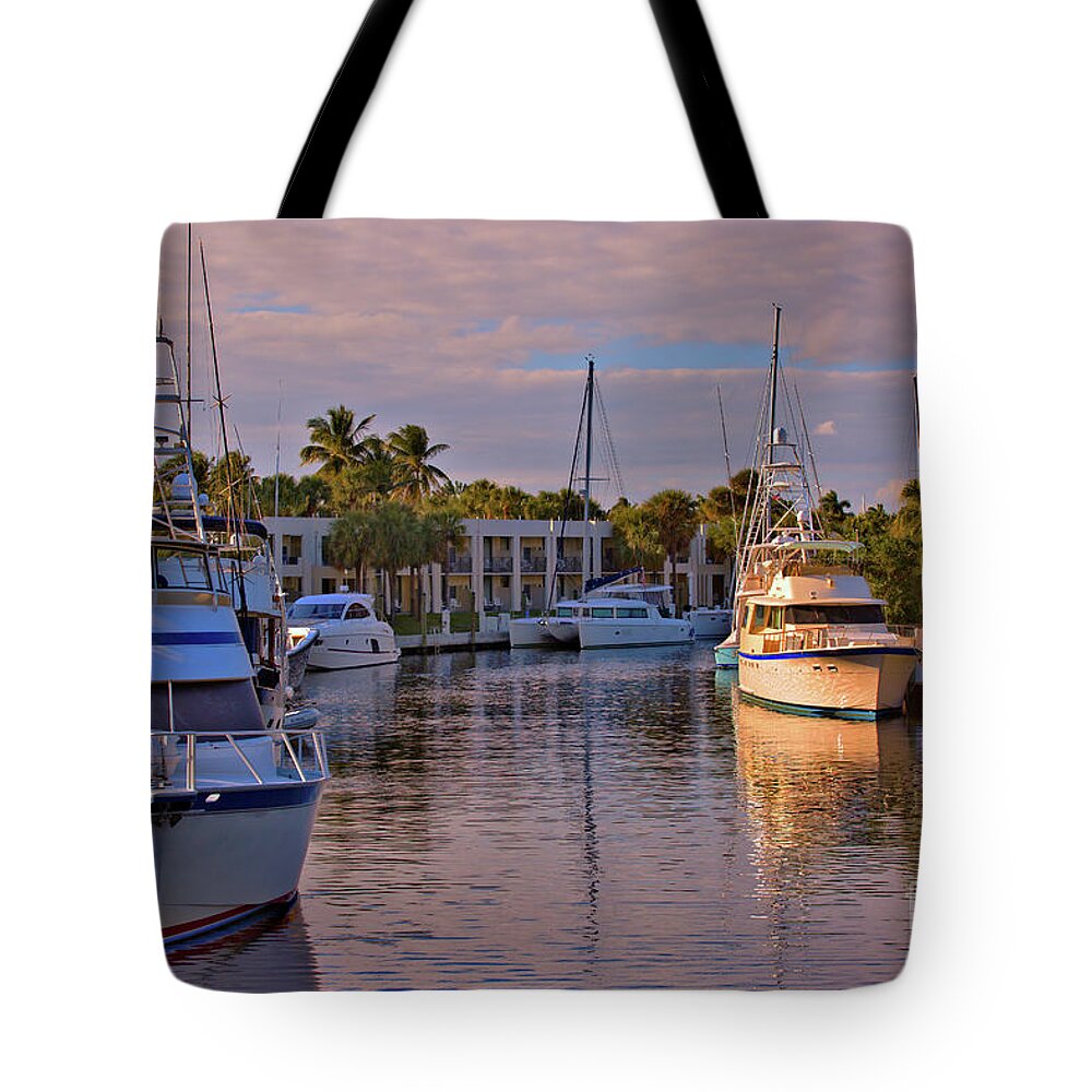 Canon Ef 70-200mm F/2.8l Is Ii Usm Tote Bag featuring the photograph Boats in afternoon sun by Agnes Caruso