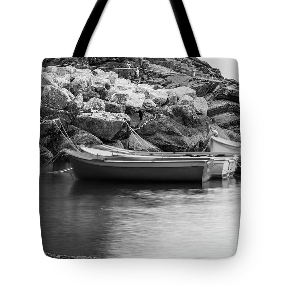 Canon Tote Bag featuring the photograph Boats in Cinque Terre Italy by John McGraw