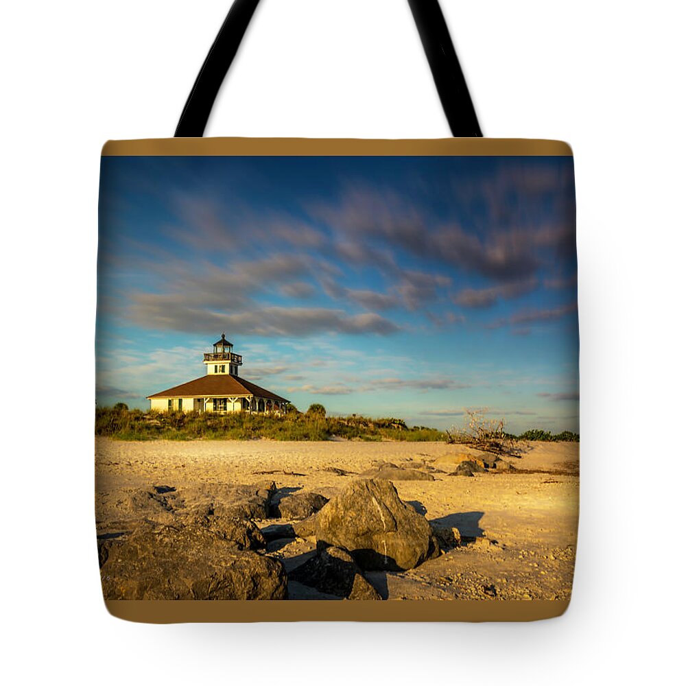Lighthouse Tote Bag featuring the photograph Boca Grande Florida by Marvin Spates