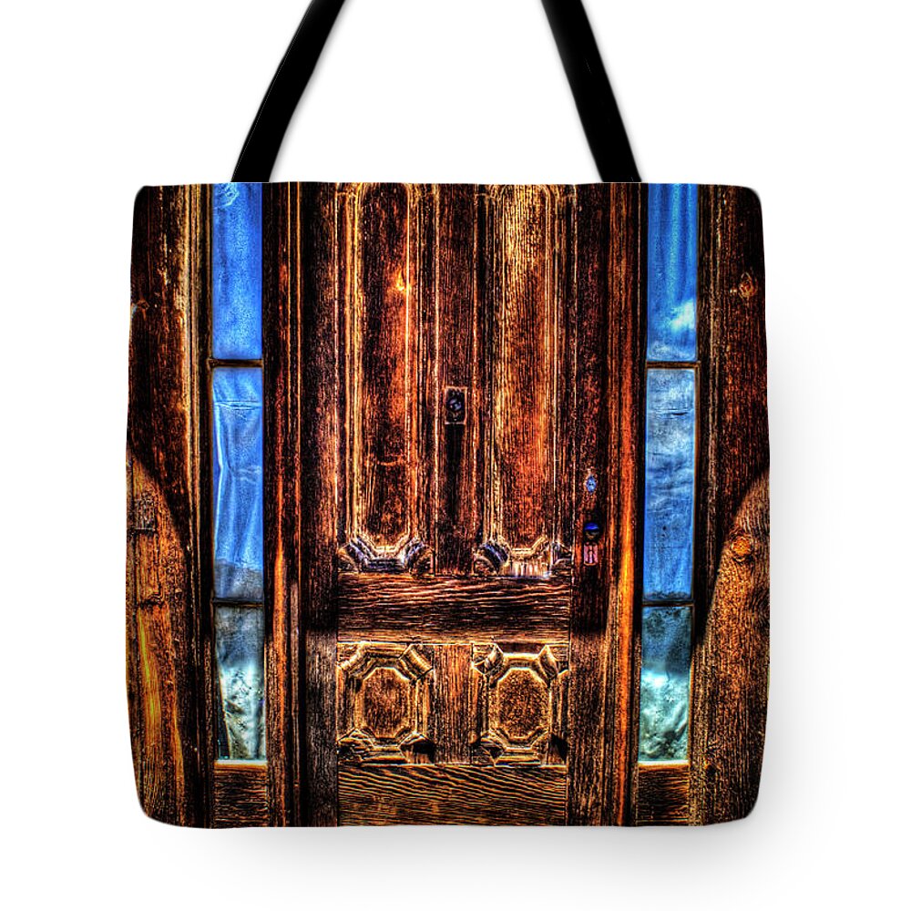 California Tote Bag featuring the photograph Bodie Ghost Town Front Door Detail by Roger Passman