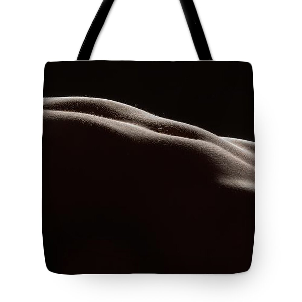 Silhouette Tote Bag featuring the photograph Bodyscape 254 by Michael Fryd