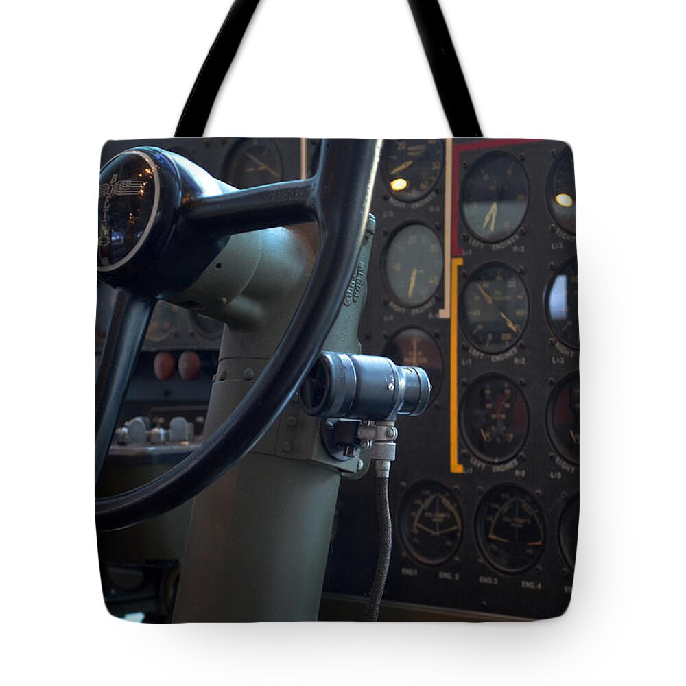 Boeing Tote Bag featuring the photograph Boeing Controls by Maggy Marsh