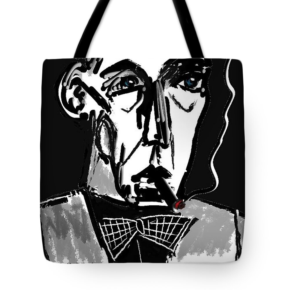 Humphrey Bogart Tote Bag featuring the painting Bogart by Jim Vance