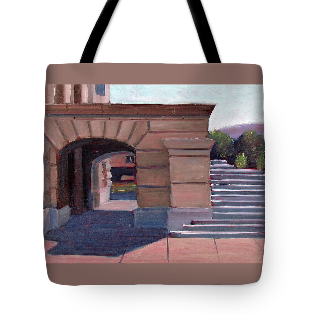 Boise Tote Bag featuring the painting Boise Capitol Building 04 by Kevin Hughes