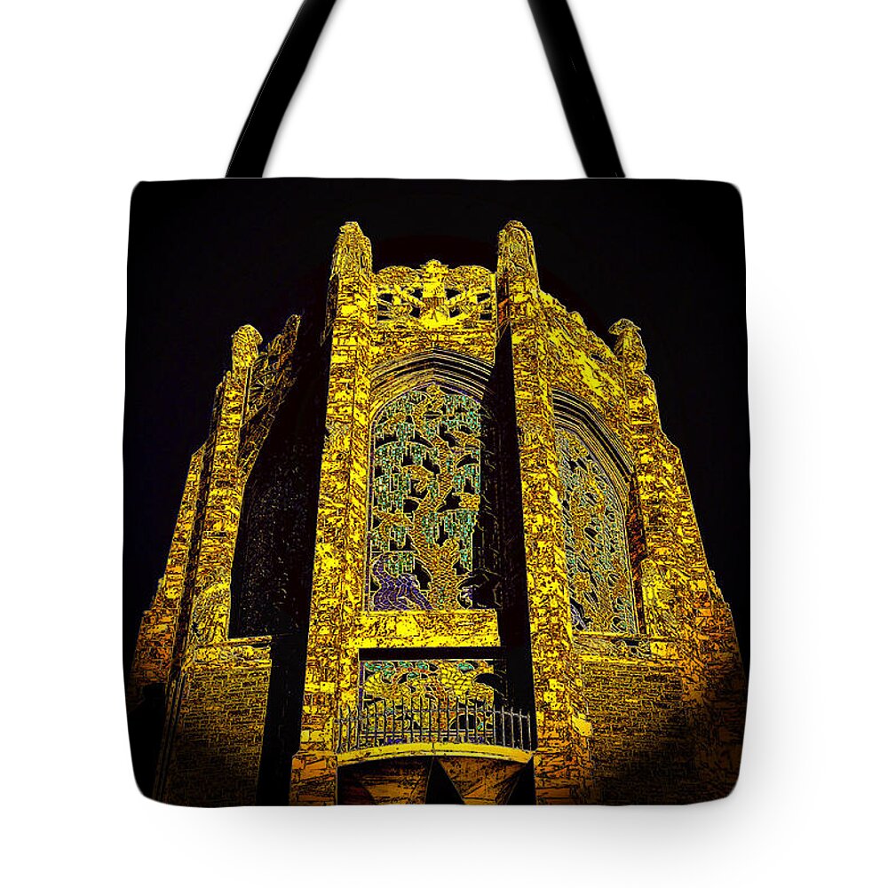 Bok Tower Tote Bag featuring the painting Bok Tower Sunrise by David Lee Thompson