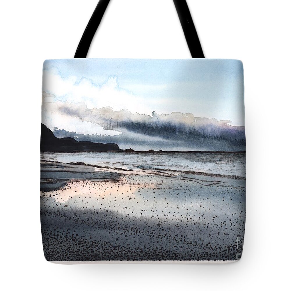 Bolinas Tote Bag featuring the painting Bolinas Lagoon by Hilda Wagner
