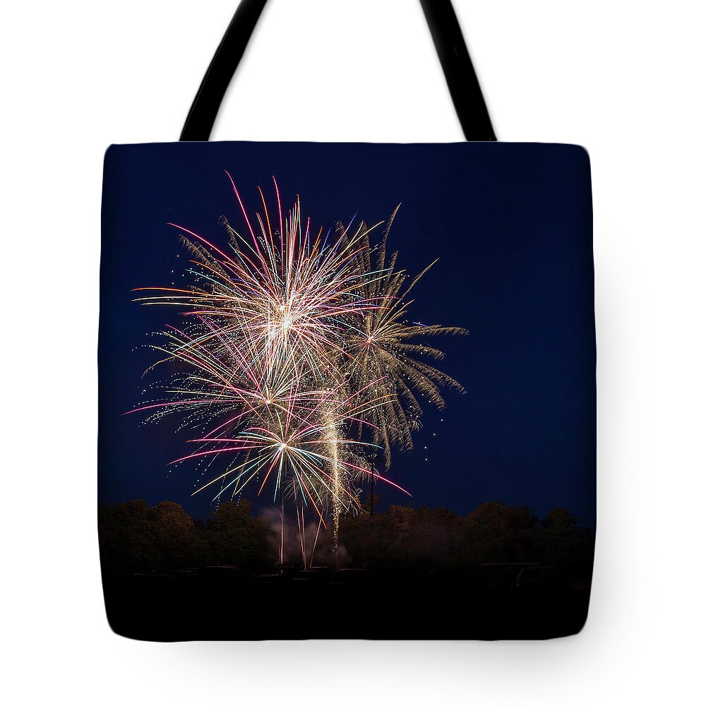 Fireworks Tote Bag featuring the photograph Bombs Bursting In Air III by Harry B Brown