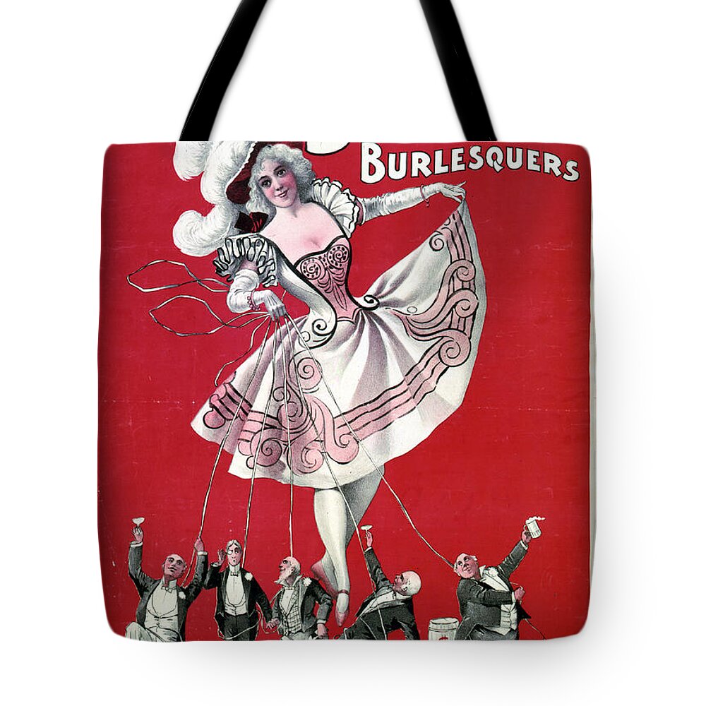 Burlesquers Tote Bag featuring the photograph Bon Ton Burlesquers 365 days ahead of them all by Edward Fielding