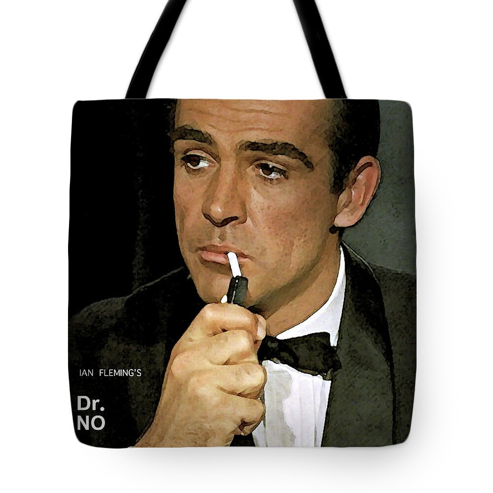 Casino Royale Tote Bag featuring the mixed media Bond, James Bond, Sean Connery by Thomas Pollart